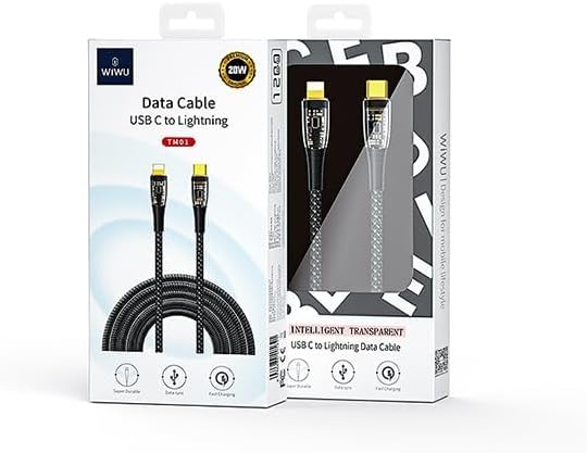 WIWU Data Cable TM01 20W PD Type-C To Lightning 1.2m - Black WIWU Data Cable TM01 20W PD Type-C To Lightning 1.2m - Black
